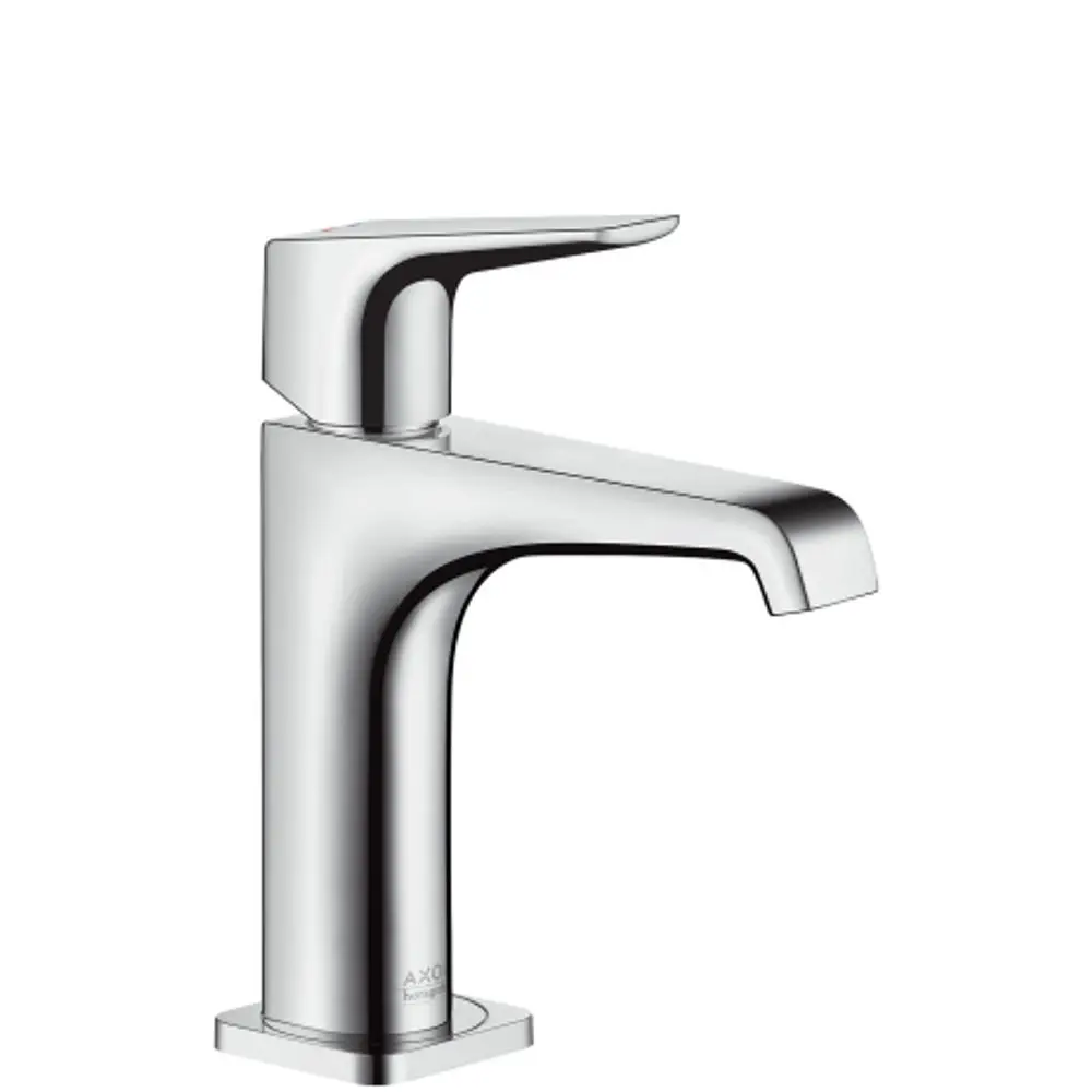 Einhebel-Waschtischmischer in Chrom von AXOR mit flachem Hebelgriff und breiter Auslaufkante. Minimalistisches Design für moderne Badezimmer.